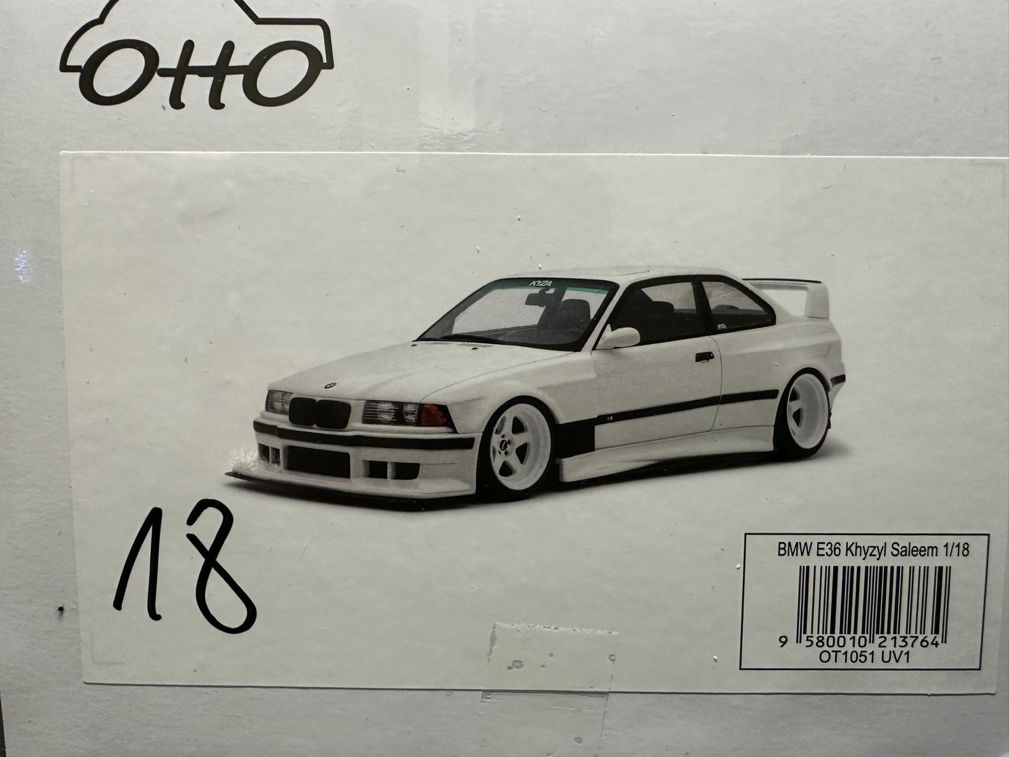 Bmw E36 Khyzyl Saleem Coupe white Limitiert 3000 1:18 OTTO OT1051 Бмв Е36 бял Лимитирана