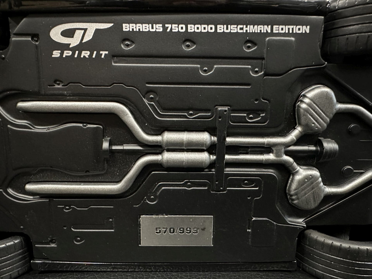 Mercedes Benz 600SL Brabus 750 BODO Buschmann Edition 2023 black Limitiert 570/999 1:18 GT Spirit GT503 Мерцедес Бенц Брабус 600СЛ черен Лимитирана