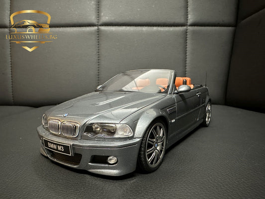 Bmw M3 E46 Cabrio grey Limitiert 457/2000 1:18 OTTO OT1006 Бмв M3 Е46 Кабрио сив Лимитирана