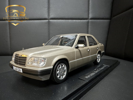 Mercedes Benz E Klasse 1989 W124 hell brown 1:18 i Scale Мерцедес Бенц Е Класа 1989 бежов