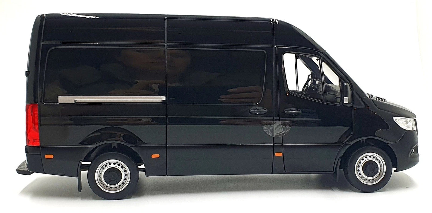 Mercedes Benz Bus Sprinter Transporter black 2018 1:18 NOREV 183041 Мерцедес Бенц Спринтер Бус отваряем черен
