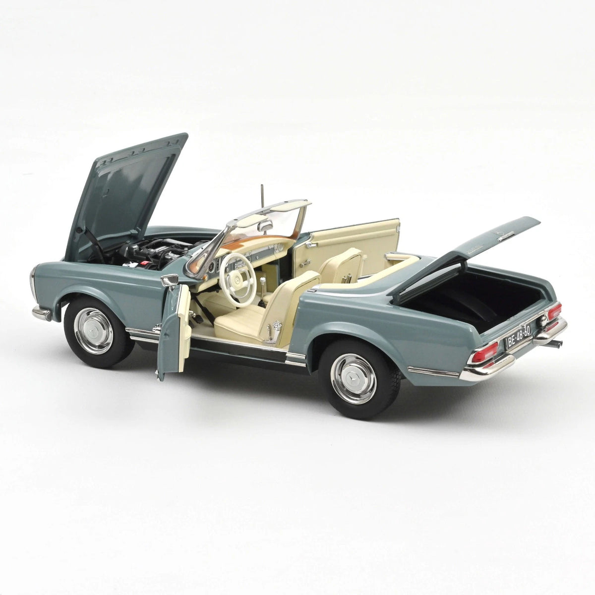 Mercedes Benz 230 SL Pagode W113 Cabrio blue 1:18 NOREV 183992 Мерцедес Бенц 230 СЛ Кабрио син отваряем
