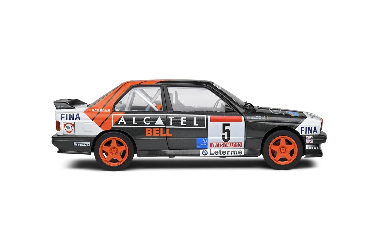 Bmw M3 E30 Rally Ypres 1990 black/red 1:18 Solido S1801519 Бмв М3 Е30 черен/червен