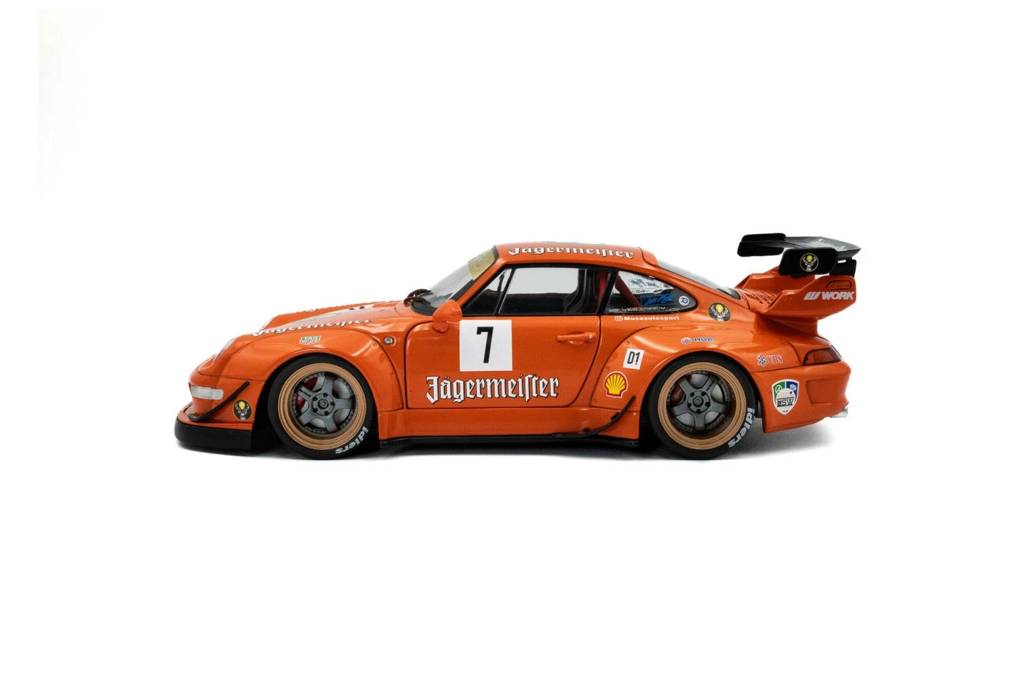 PORSCHE 911 - 993 RWB Rauh Welt Jägermeister S1808506 Solido 1:18 Порше РВБ оранжев