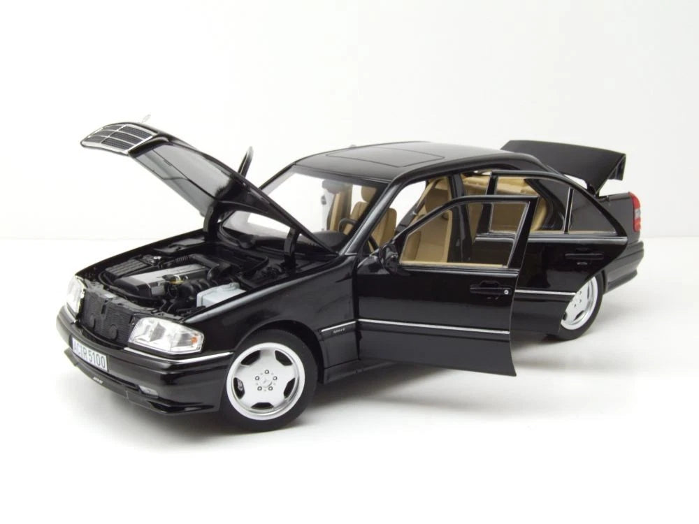 Mercedes Benz C Klasse C36 AMG W202 1993 black 1:18 NOREV 183381 Мерцедес Бенц Ц Класа черен отваряем