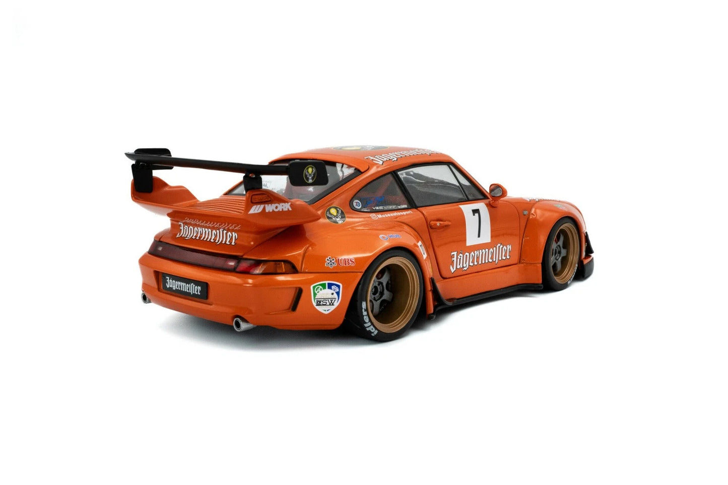 PORSCHE 911 - 993 RWB Rauh Welt Jägermeister S1808506 Solido 1:18 Порше РВБ оранжев