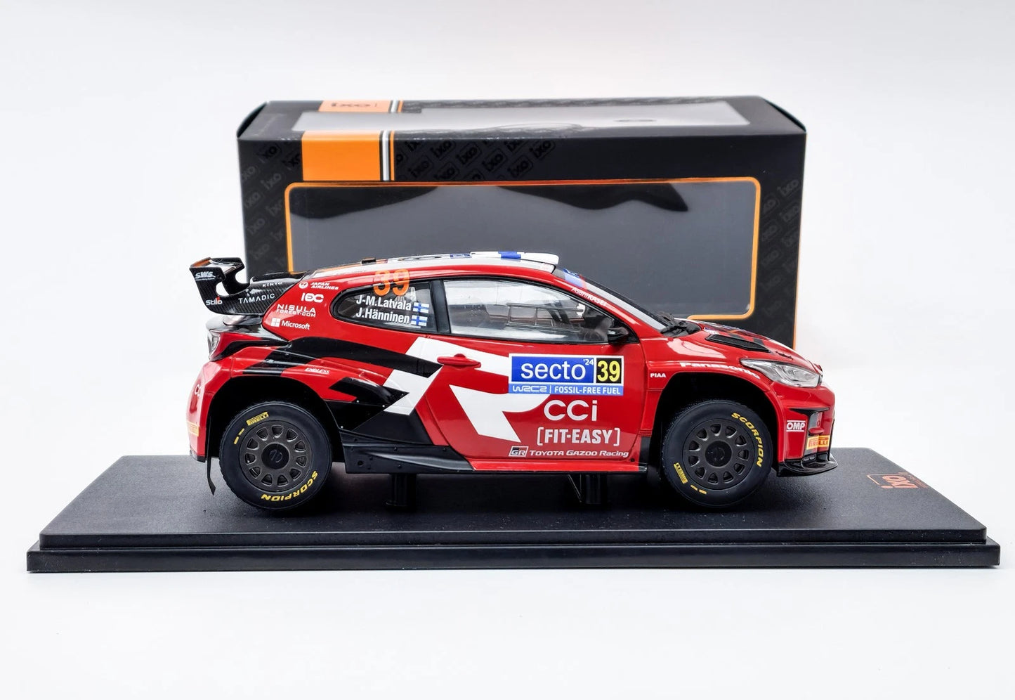 Toyota Yaris GR Rally Finland 2024 1:18 IXO 18RMC211.22 Тойота Ярис Рали 2024