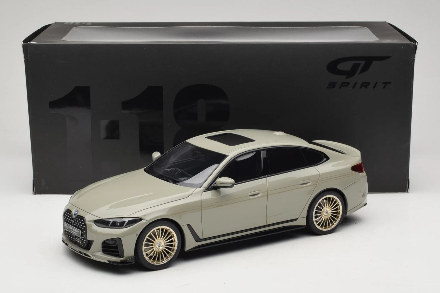 Bmw M4 G26 B4 Alpina Limousine grey Limitiert 1:18 GT Spirit GT541 Бмв Алпина сив седан Лимитирана