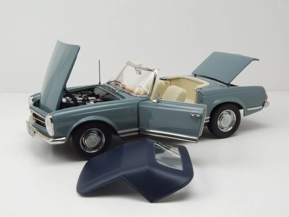 Mercedes Benz 230 SL Pagode W113 Cabrio blue 1:18 NOREV 183992 Мерцедес Бенц 230 СЛ Кабрио син отваряем
