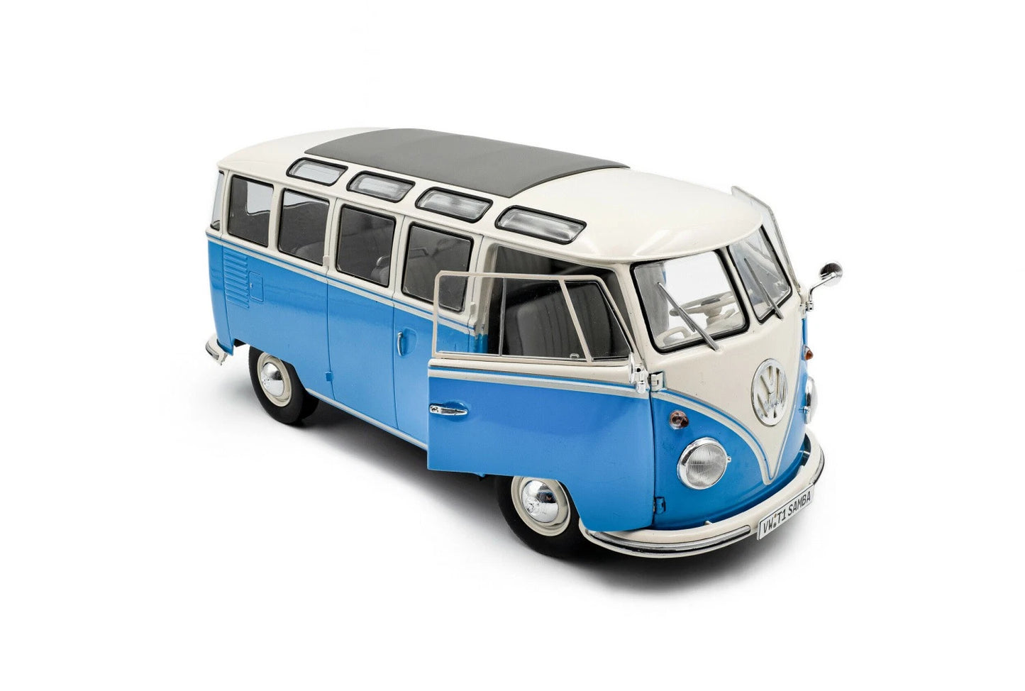 Volkswagen T1 21 Samba blue 1:18 Solido S1803401 Фолксваген Т1 син