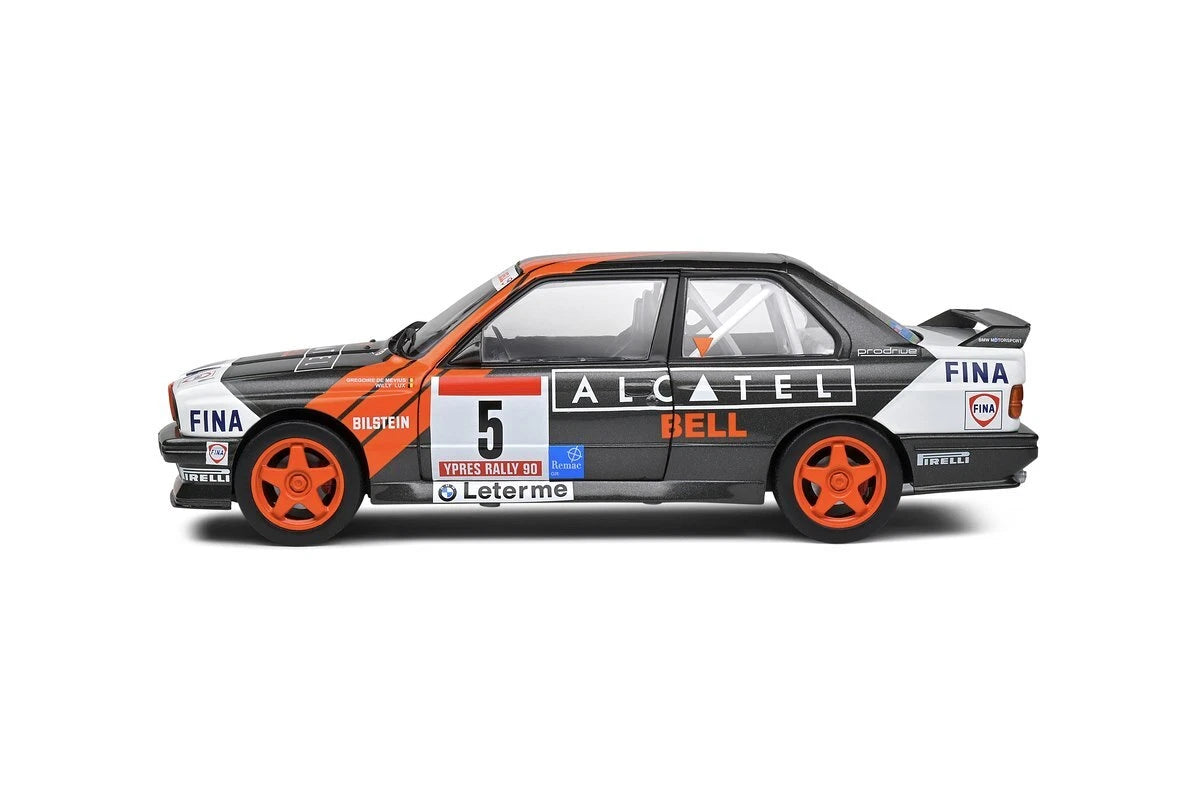 Bmw M3 E30 Rally Ypres 1990 black/red 1:18 Solido S1801519 Бмв М3 Е30 черен/червен