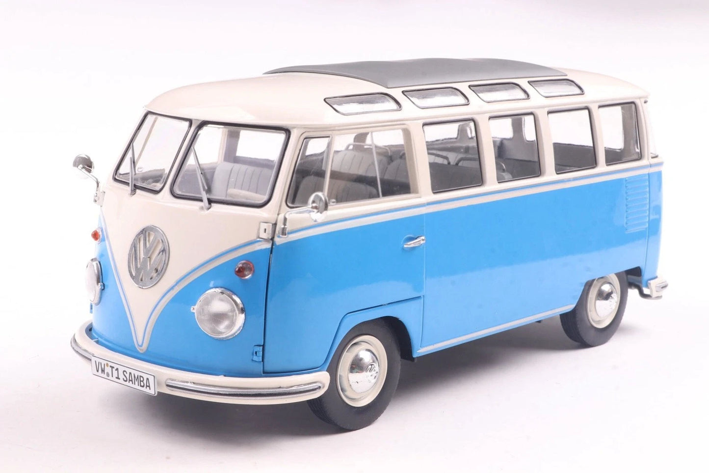 Volkswagen T1 21 Samba blue 1:18 Solido S1803401 Фолксваген Т1 син