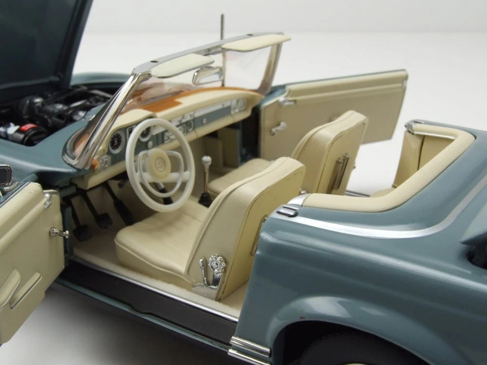 Mercedes Benz 230 SL Pagode W113 Cabrio blue 1:18 NOREV 183992 Мерцедес Бенц 230 СЛ Кабрио син отваряем