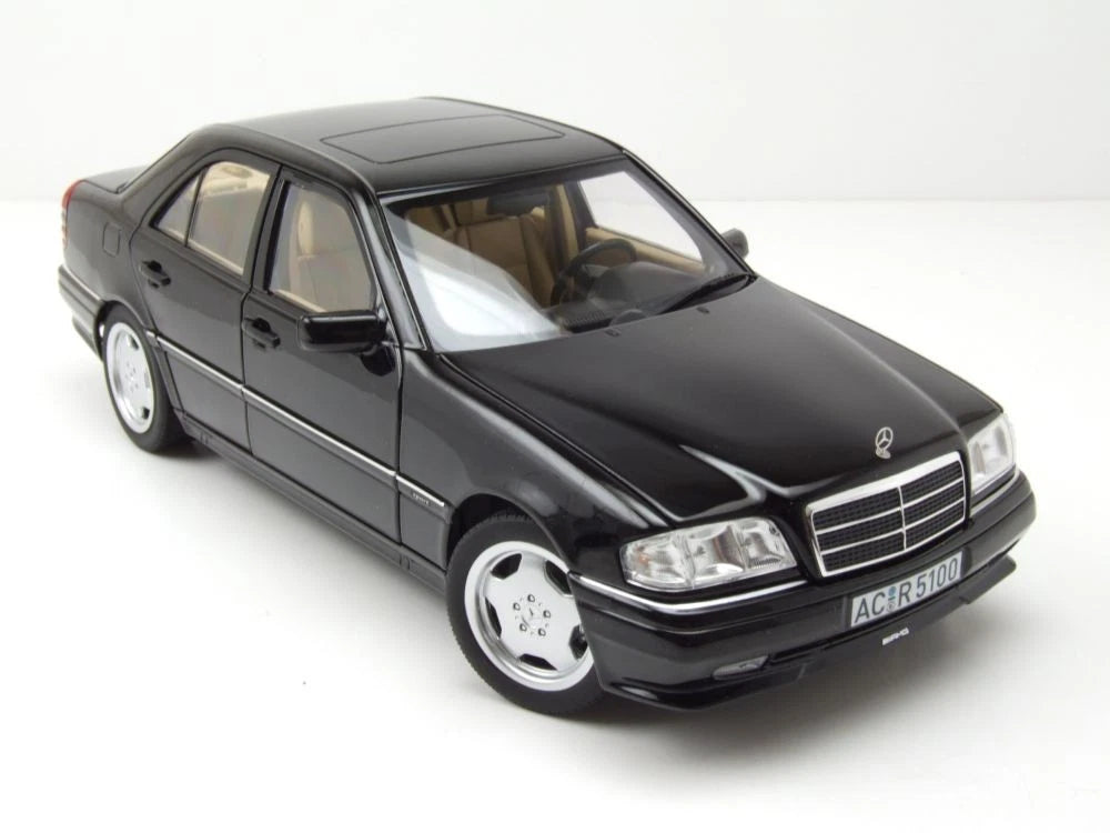 Mercedes Benz C Klasse C36 AMG W202 1993 black 1:18 NOREV 183381 Мерцедес Бенц Ц Класа черен отваряем