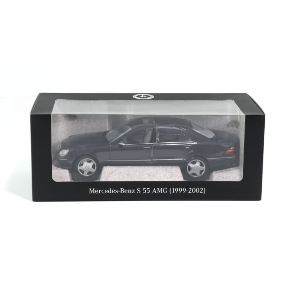 Mercedes Benz S55 AMG W220 black Limited 1000 1:18 NOREV B66040686 Мерцедес Бенц С55 АМГ черен отваряем Лимитирана 1000