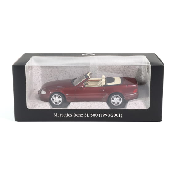 Mercedes Benz SL500 R129 Cabrio red 1:18 NOREV B66040658 Мерцедес Бенц СЛ500 Кабрио червен отваряем
